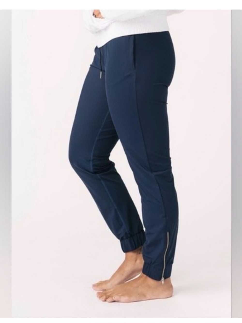 Navy Zyia Everywhere Zipper Joggers